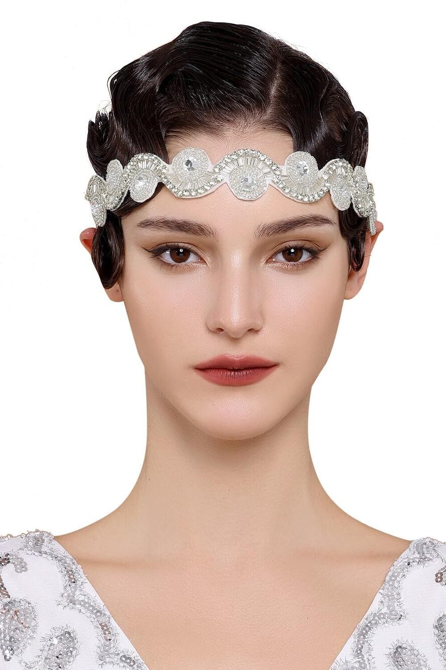 2180 Flapper Headpiece - Roaring 20s Headband 1920s Gatsby Headpiece